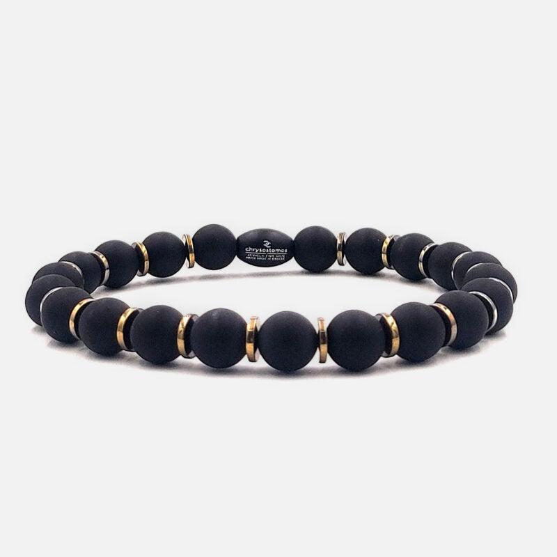 Chrysostomos Handmade Onyx Men's Bracelet