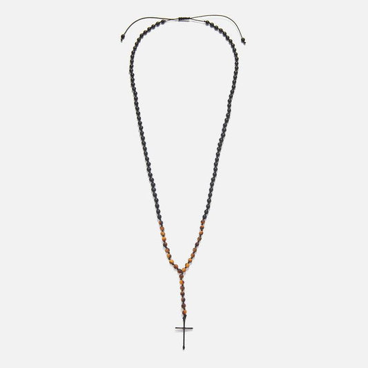 Chrysostomos Handmade Rosary Necklace with Onyx