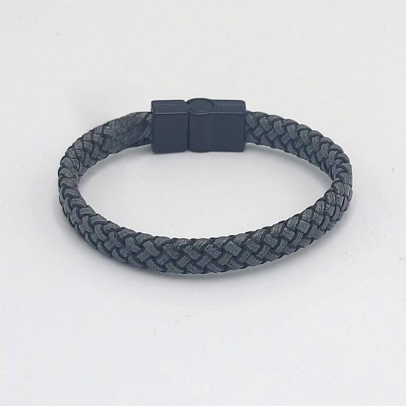 Chrysostomos Kids Bracelet Handmade, in Matte Grey Color. Magnetic clasp