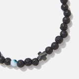 Chrysostomos Kids Handmade Bracelet with Black Lava & Hematite