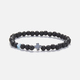 Chrysostomos Kids Handmade Bracelet with Black Lava & Hematite