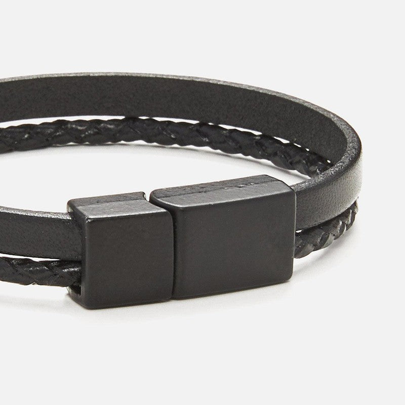 Chrysostomos Kids Handmade Lear Bracelet with Two Straps
