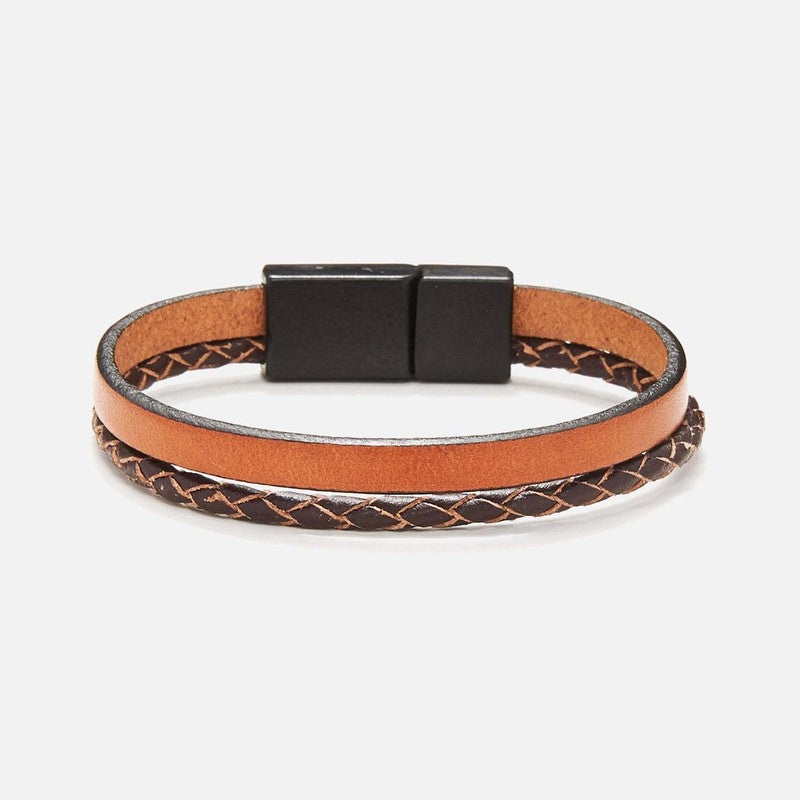 Chrysostomos Kids Handmade Lear Bracelet with Two Straps