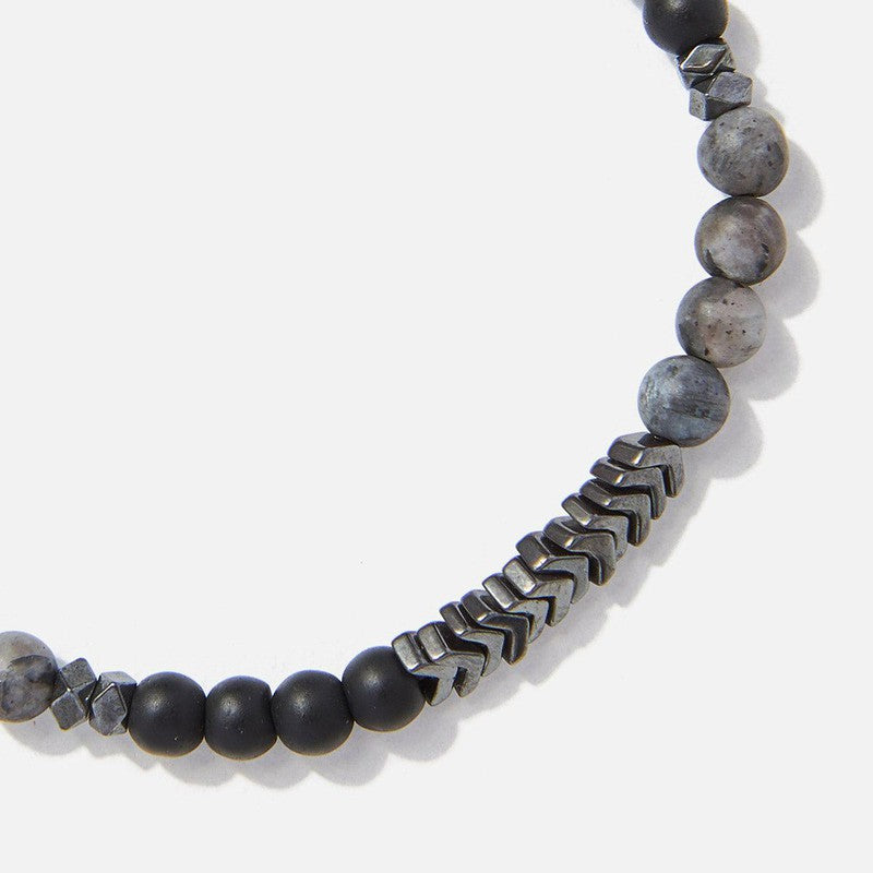 Chrysostomos Kids Handmade Natural Mineral Stones of Grey Larvikite
