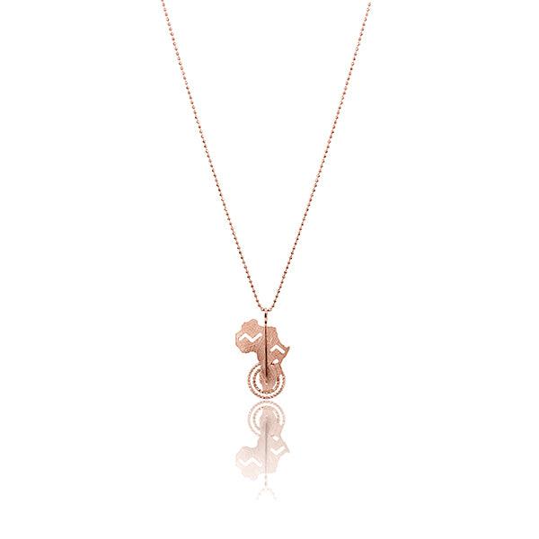 CiCi Collection Africa Pendant Patterned Rose-Gold