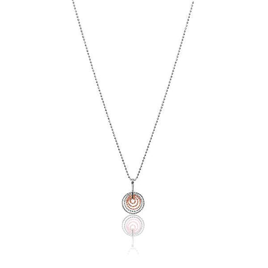 CiCi Collection Charm Pendant Silver & Rose-Gold