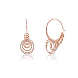 CiCi Collection Crescendo Hoop Earrings Rose-Gold