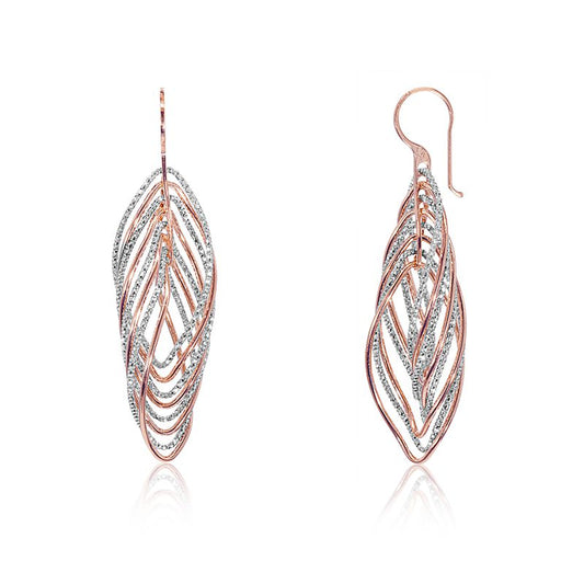 CiCi Collection Cristallina Earrings Rose-Gold & Silver