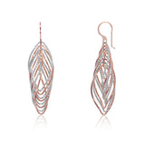 CiCi Collection Cristallina Earrings Rose-Gold & Silver