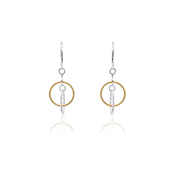 CiCi Collection Cutesy Earrings White Rhodium & Gold