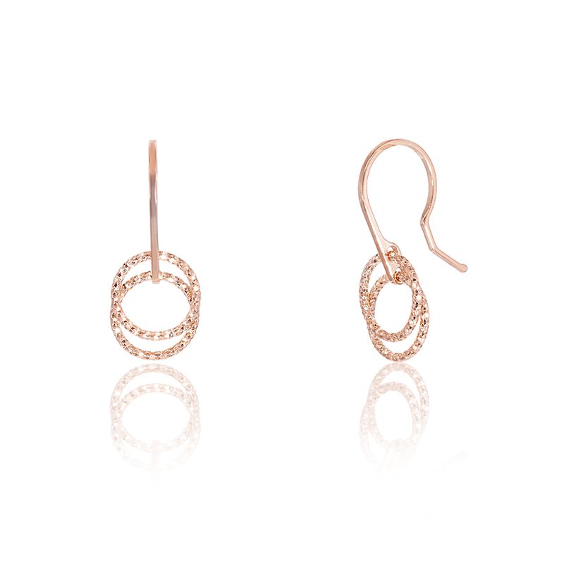 CiCi Collection Doppio Anilli Earrings Rose-Gold