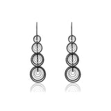 CiCi Collection Dreams Earrings Black & White Rhodium