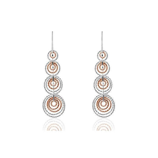 CiCi Collection Dreams Earrings Silver & Rose-Gold
