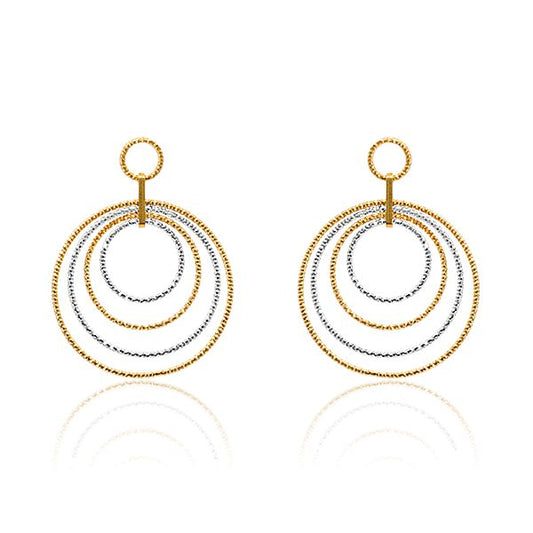 CiCi Collection Echoes Earrings Gold & White Rhodium