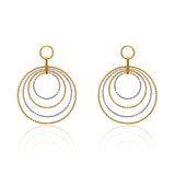 CiCi Collection Echoes Earrings Gold & White Rhodium