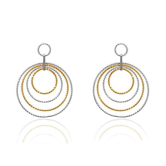 CiCi Collection Echoes Earrings White Rhodium & Gold