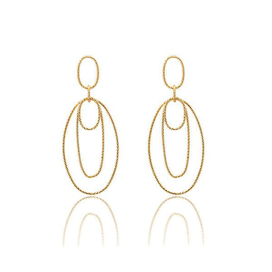 CiCi Collection Ellipse Earrings Gold