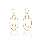 CiCi Collection Ellipse Earrings Gold
