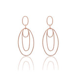 CiCi Collection Ellipse Earrings Rose-Gold