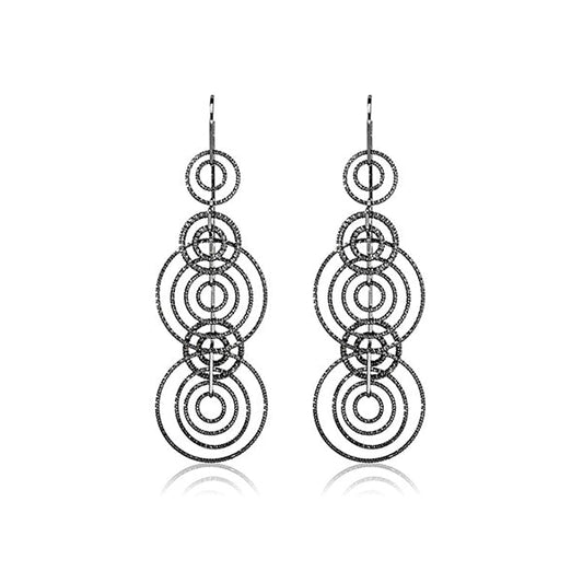 CiCi Collection Medaglione Earrings Black Rhodium