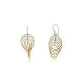 CiCi Collection Mini Infinity Earrings White Rhodium & Gold