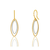 CiCi Collection Mini Marquis Earrings Gold & White-Rhodium