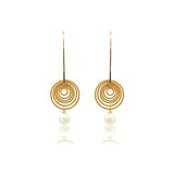 CiCi Collection Parigi Con Perla Earrings Gold