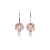 CiCi Collection Parigi Con Perla Earrings Rose-Gold