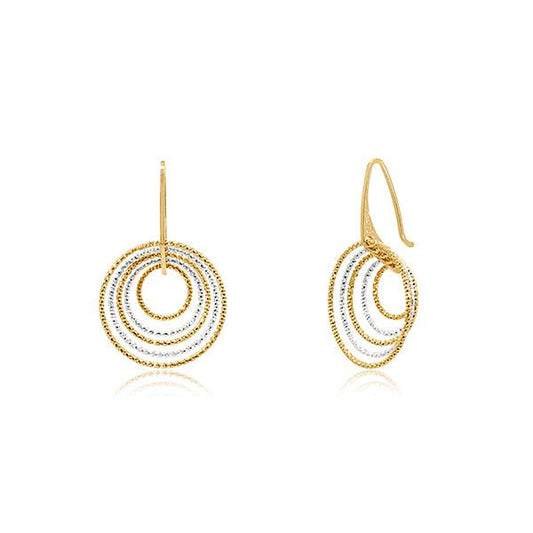CiCi Collection Pauline Earrings Gold & White Rhodium