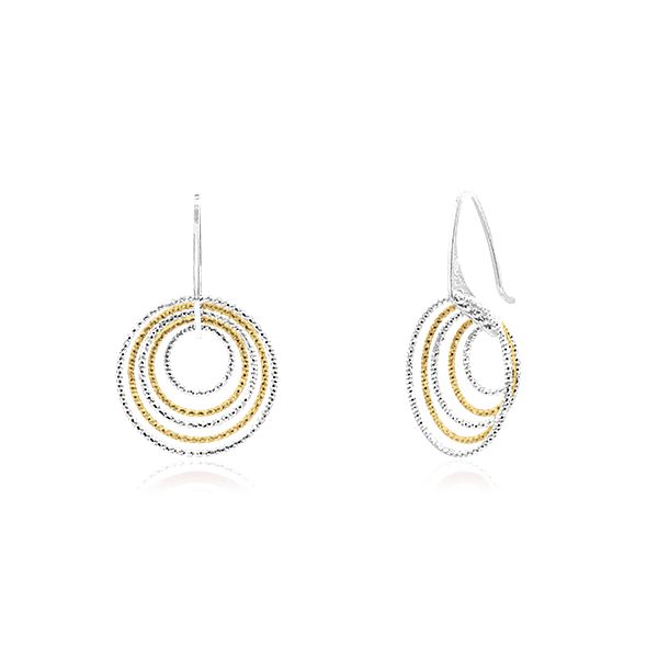 CiCi Collection Pauline Earrings White Rhodium & Gold