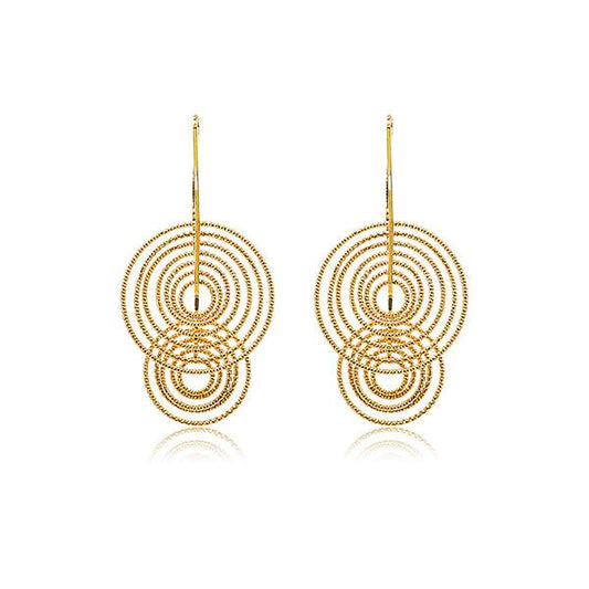 CiCi Collection Penny Farthing Earrings Gold