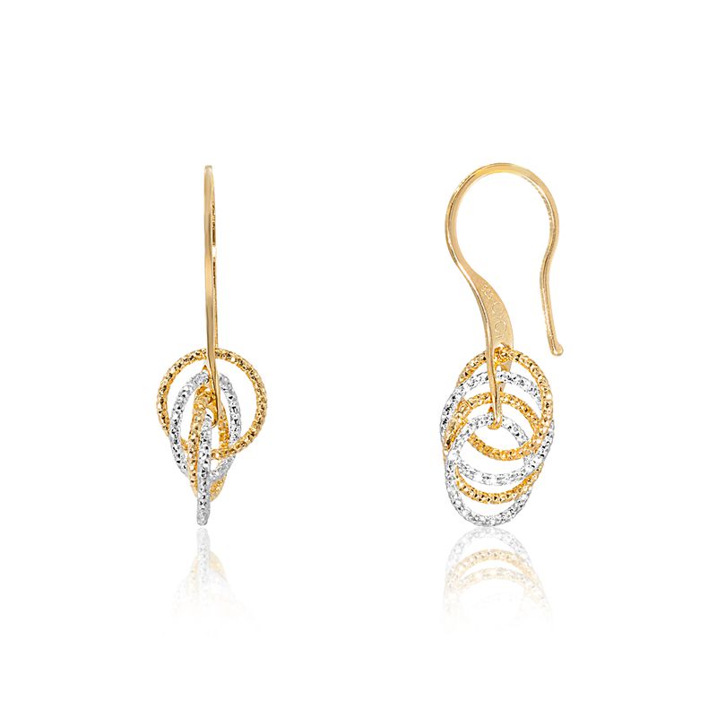 CiCi Collection Petite Infinity Earrings Gold & White Rhodium