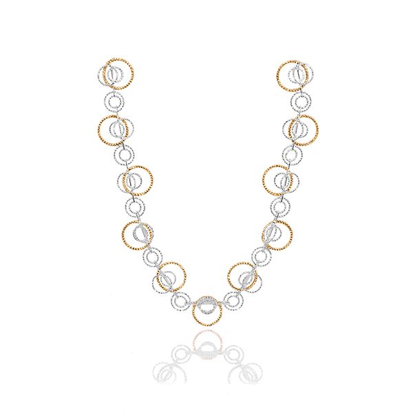 CiCi Collection Pianeta Necklace Silver & Gold
