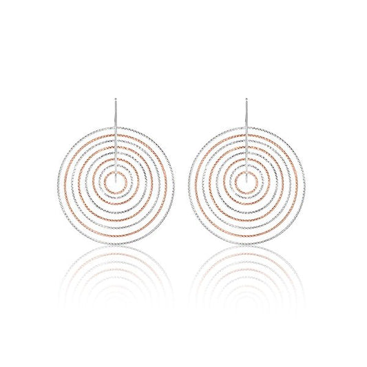 CiCi Collection Sol Earrings White Rhodium & Rose-Gold