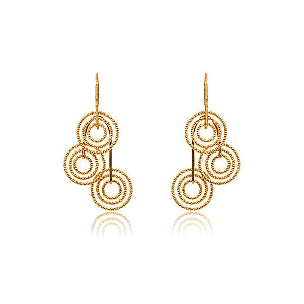 CiCi Collection Triciclo Earrings Gold
