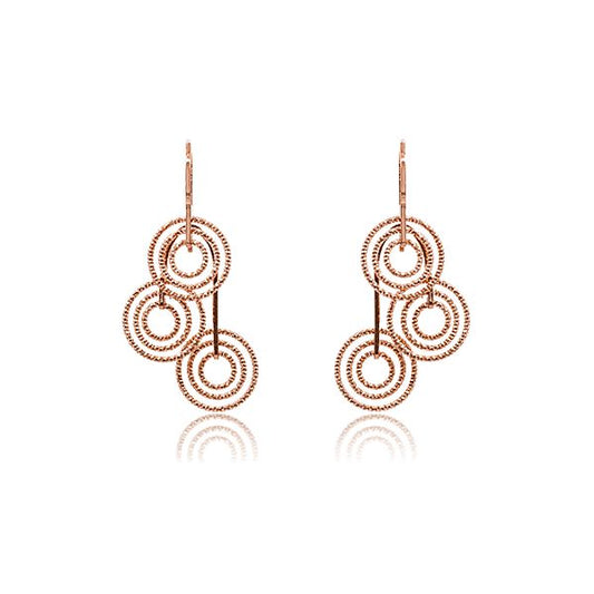 CiCi Collection Triciclo Earrings Rose-Gold