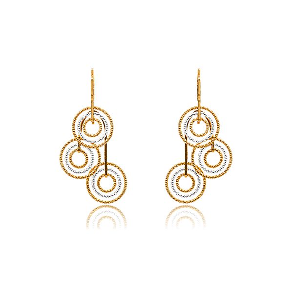 CiCi Collection Triciclo Earrings Silver & Gold