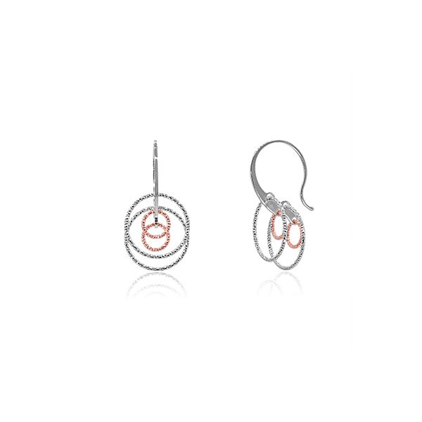 CiCi Collection Watchworks Earrings Silver & Rose-Gold