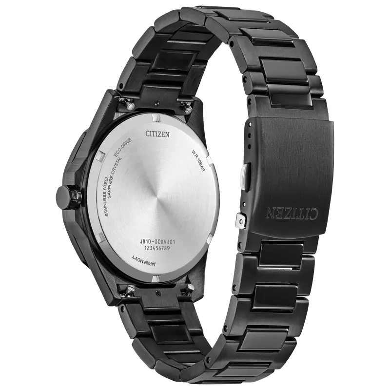 Citizen Brycen Eco-Drive Black Stainless Steel Men's Watch