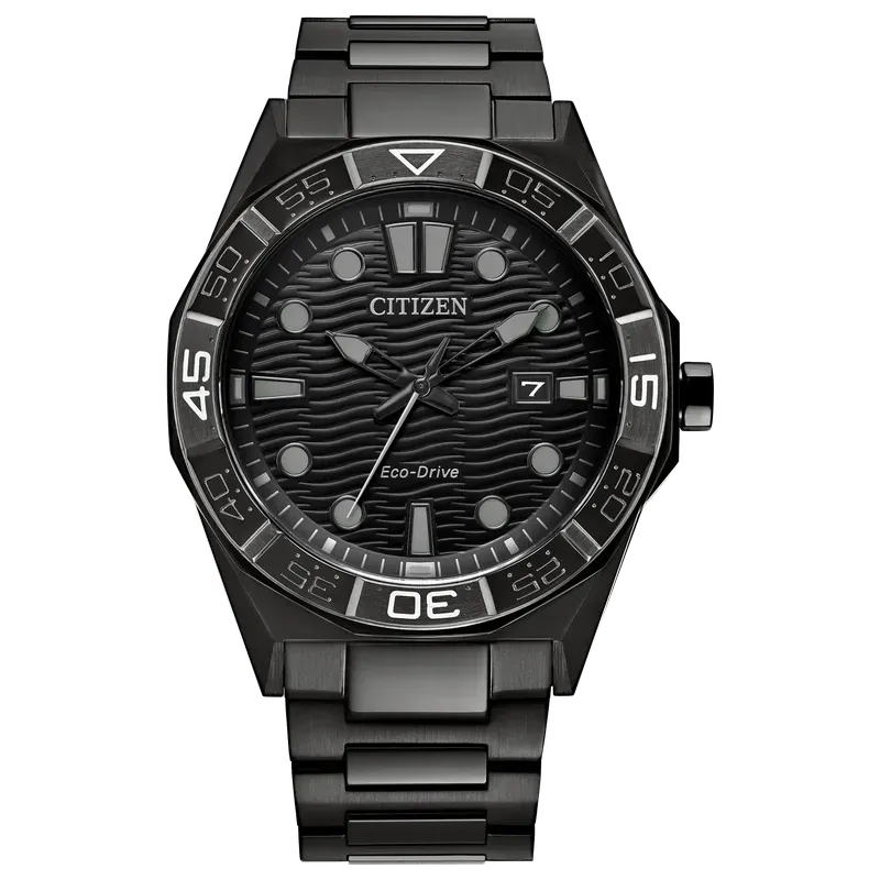 Citizen Brycen Eco-Drive Black Stainless Steel Men's Watch