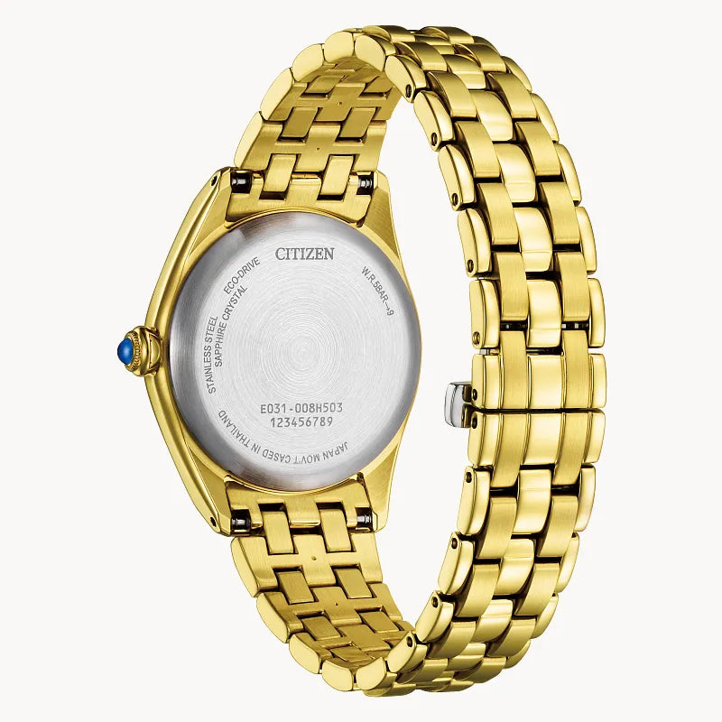 Citizen Classic Blue Dial Gold-Tone Stainless Steel Eco-Drive Women's Watch