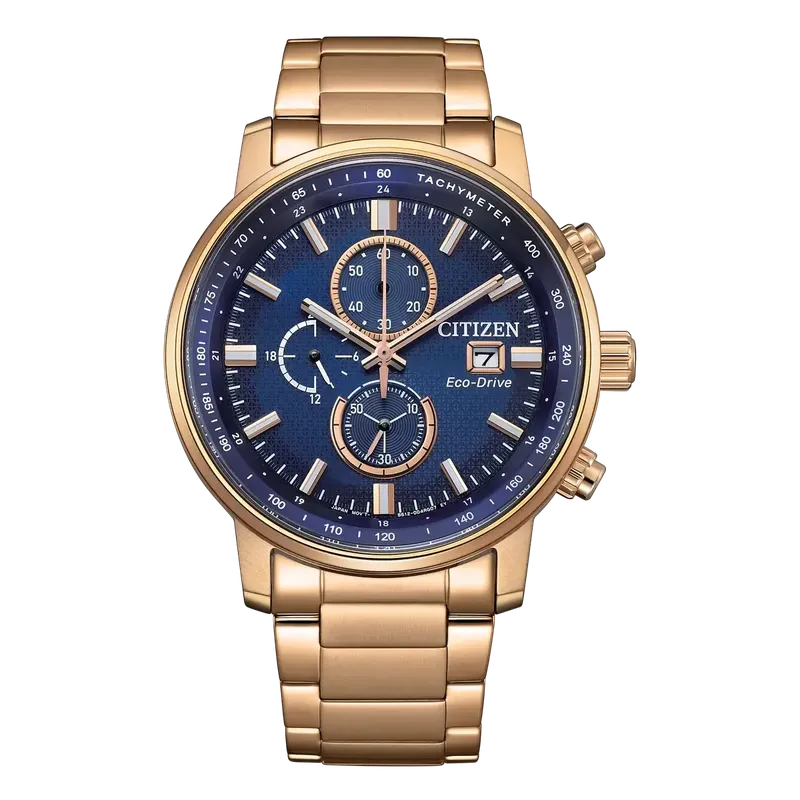 Citizen Classic Sport Chronograph Eco-Drive Watch Blue Dial