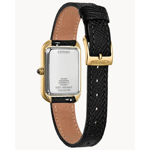 Citizen Dress Classic Black Dial Gold-Tone Eco-Drive Women's Watch
