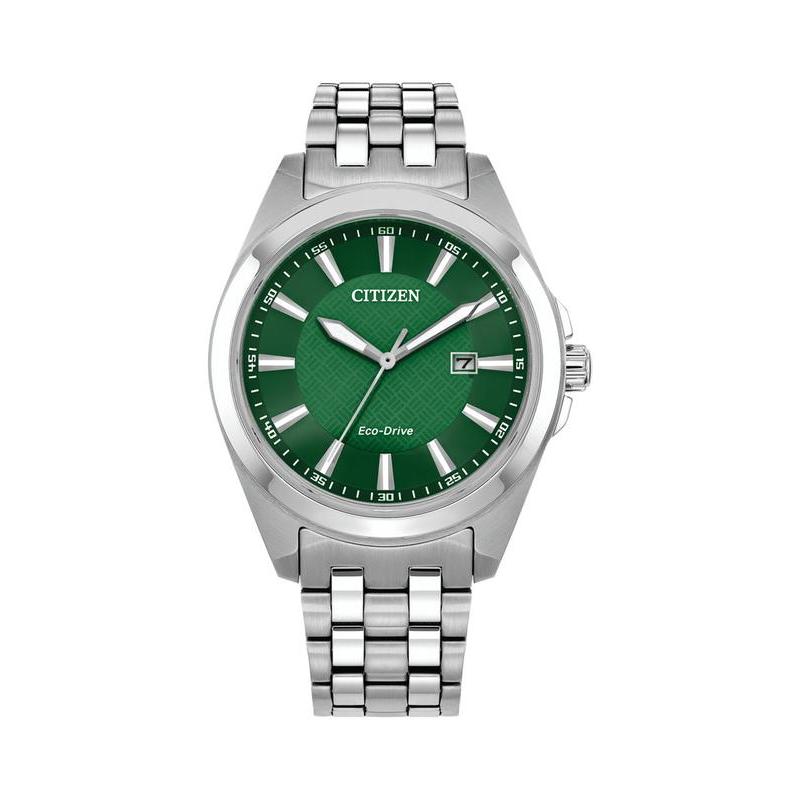Citizen Eco-Drive Green Dial Stainless Steel Watch