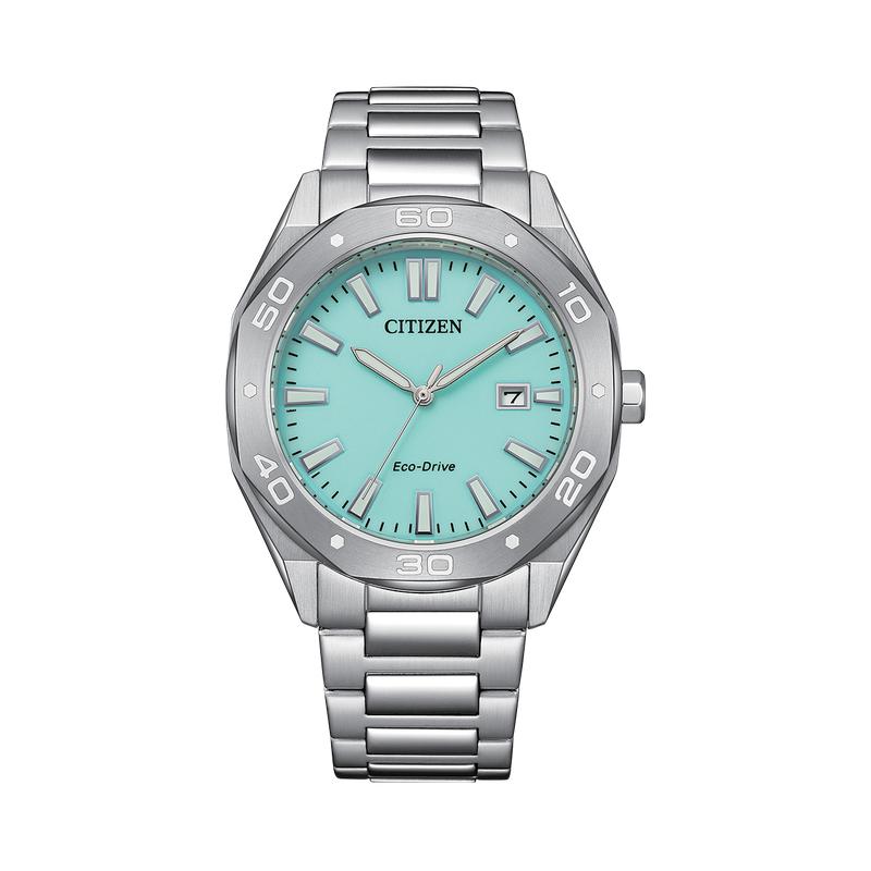 Citizen Eco-Drive Men's Blue Dial Stainless Steel Sport Watch