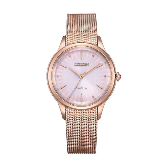 Citizen Eco-drive Ladies Rose Gold Dress Watch