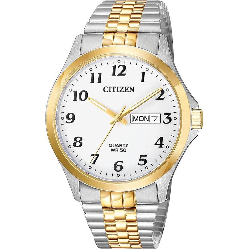 Citizen Gents 2 Tone White Dial Day / Date Watch