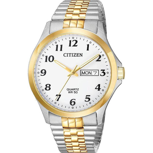 Citizen Gents 2 Tone White Dial Day / Date Watch