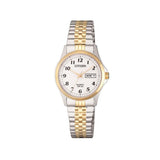 Citizen Ladies 2 Tone White Dial Day / Date Watch