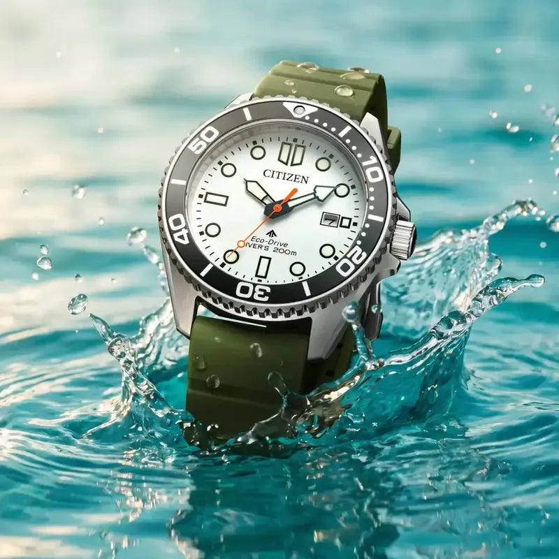 Citizen Promaster Diver Eco-Drive Men's Stainless Steel White Dial Watch